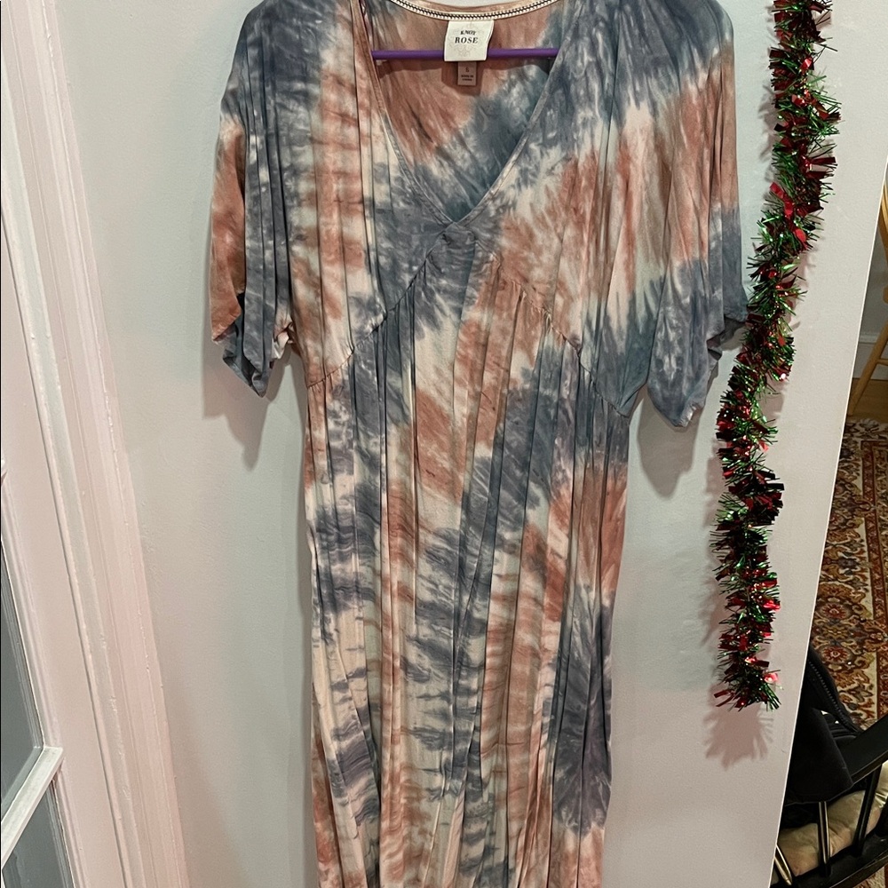Knox Rose Multicolor Tie-Dye Dress
